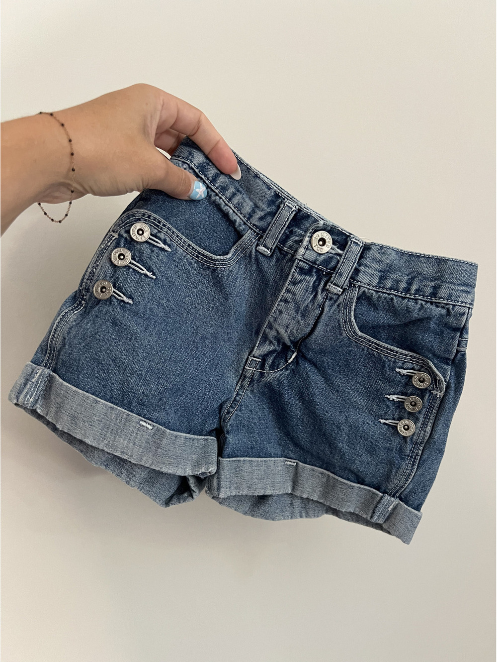 Vintage Y2K Limited Too Button Detail Denim Girls Shorts